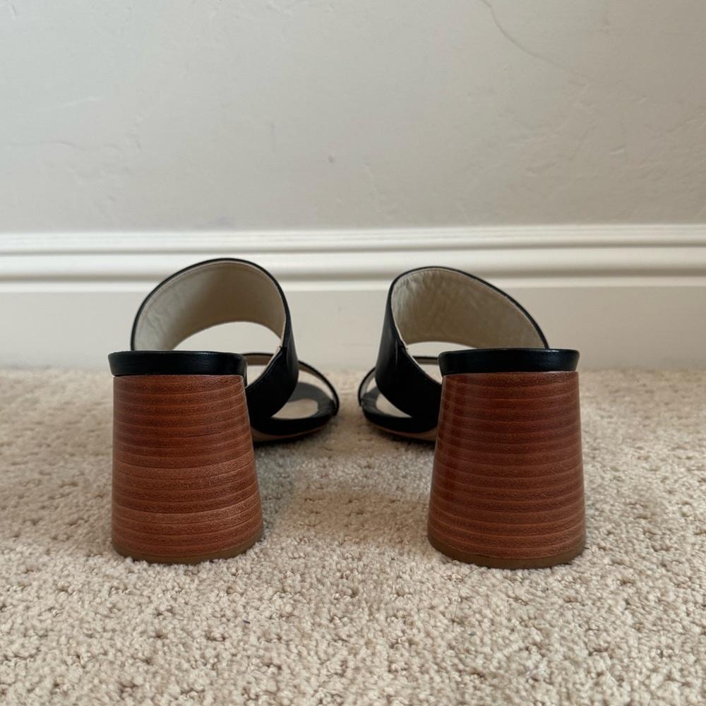 Able Black and Cream Heeled Sandals - Picture 5 of 8